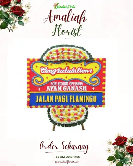 Sewa Papan Bunga Ranah Pantai Cermin